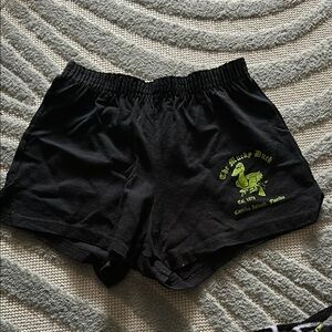 Black Athletic Shorts with Elastic Waistband and Relaxed Fit